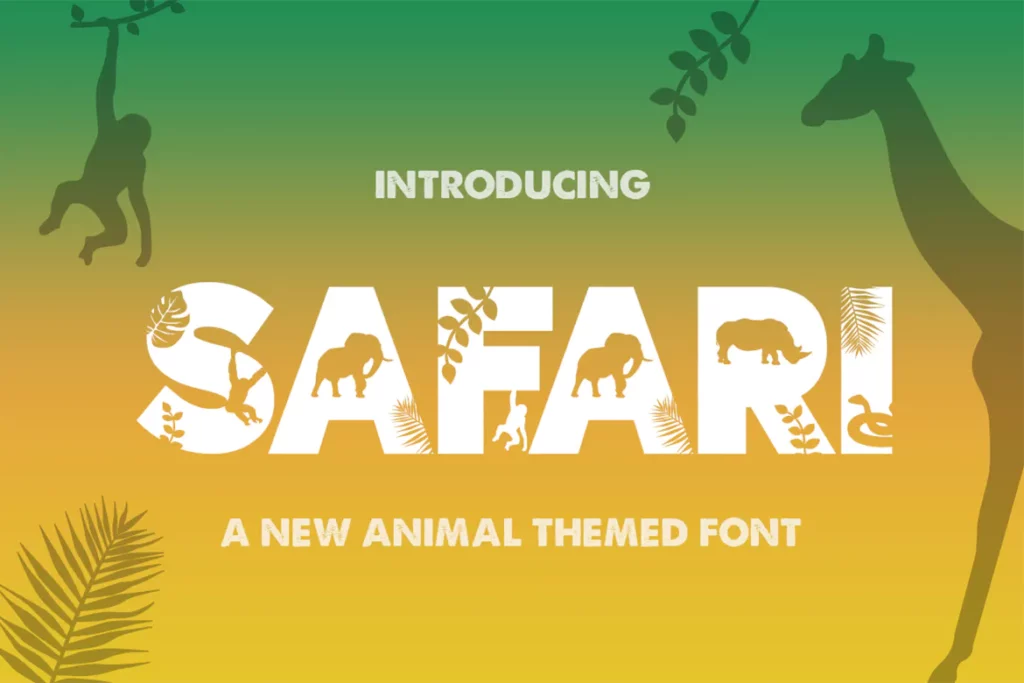 Safari Silhouette Font