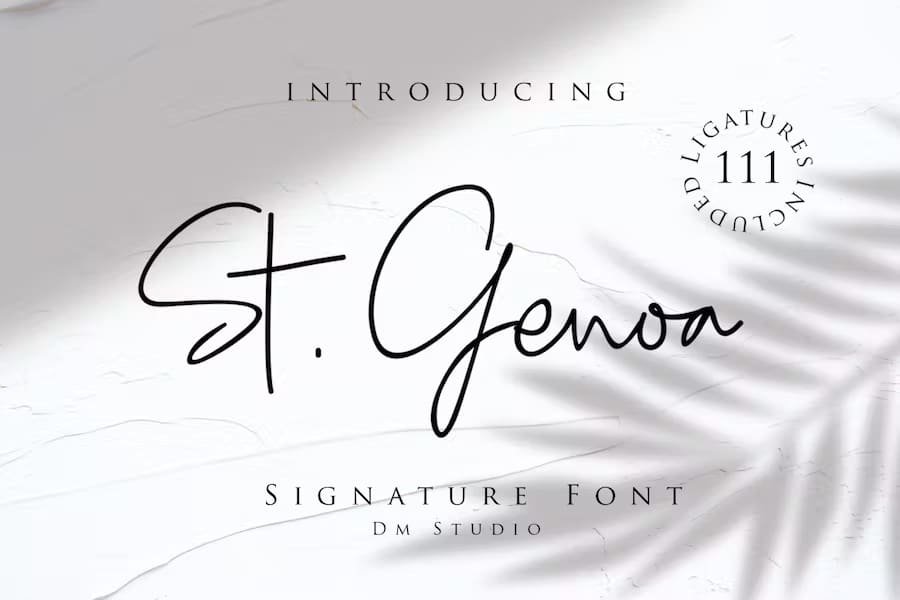 St. Genoa - Luxury Signature Font