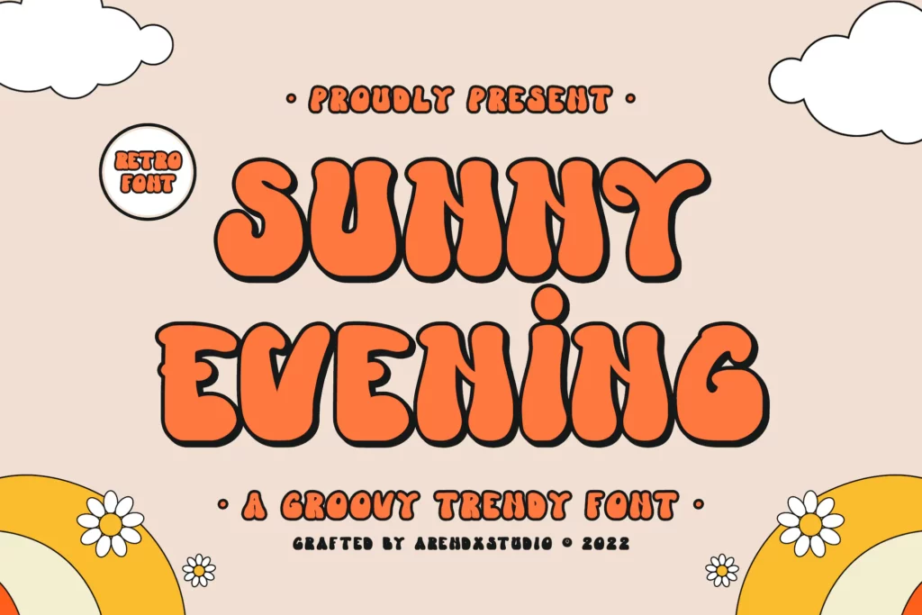 Sunny Evening - A Groovy Trendy Font