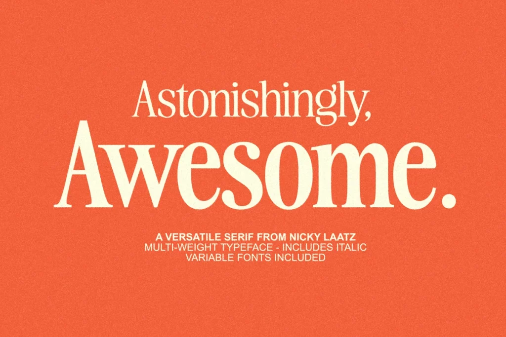 The Awesome Serif Family (32 Fonts)