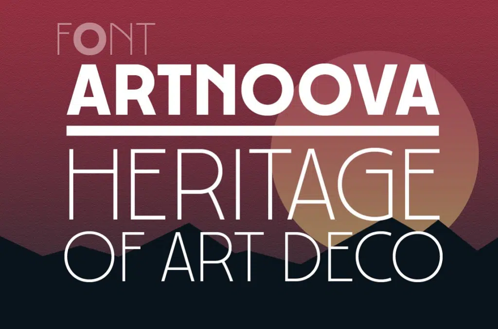 Artnoova font Heritage of Art Deco