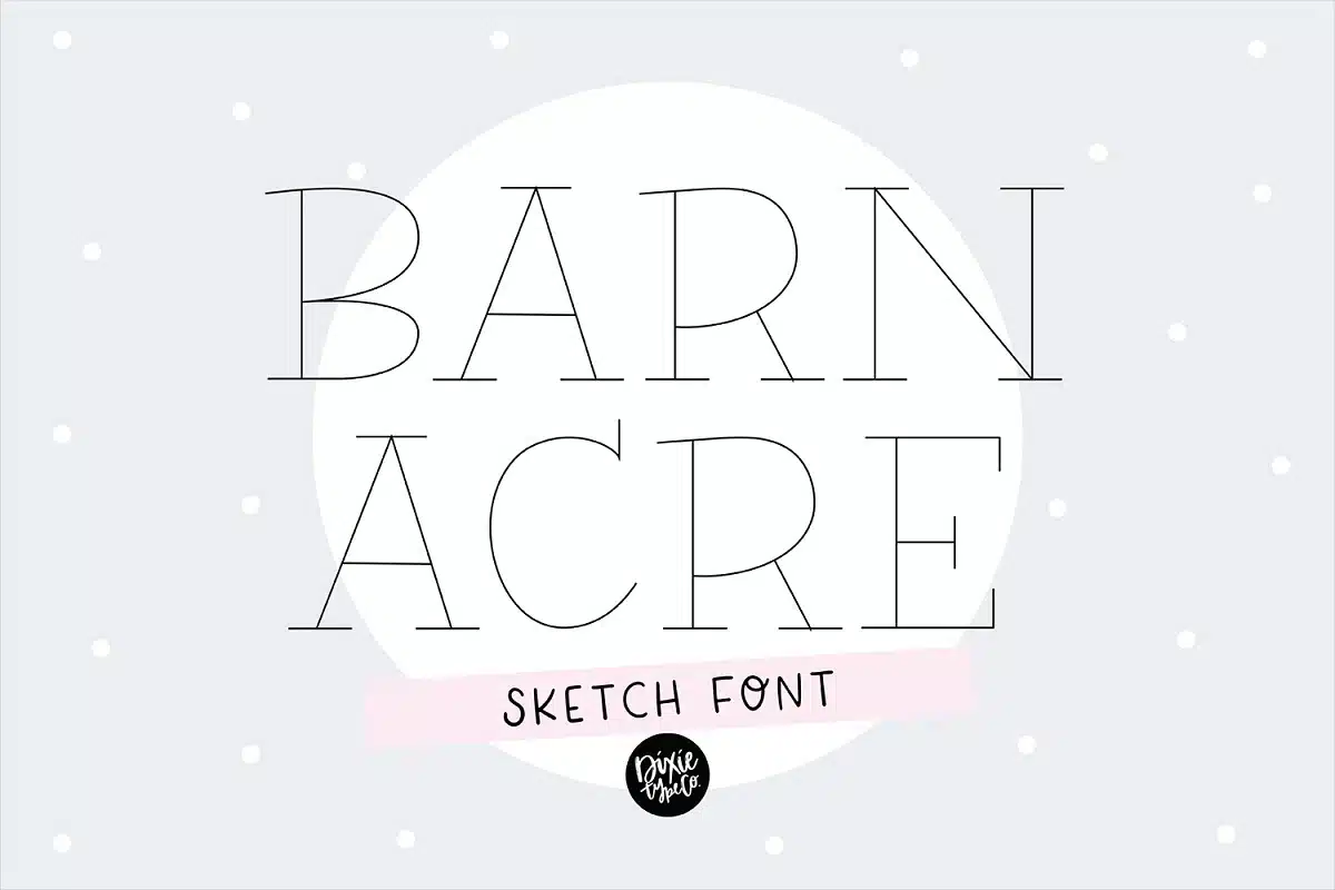 Barn Acre Sketch Font