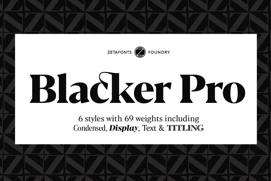 Blacker Pro - 69 fonts