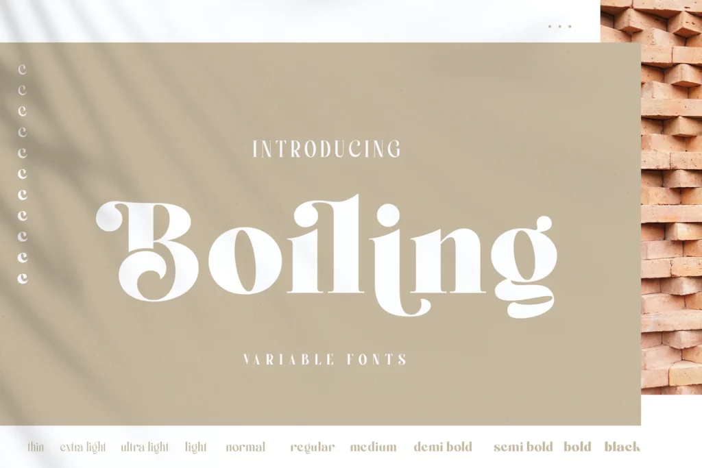 Boiling Font Family