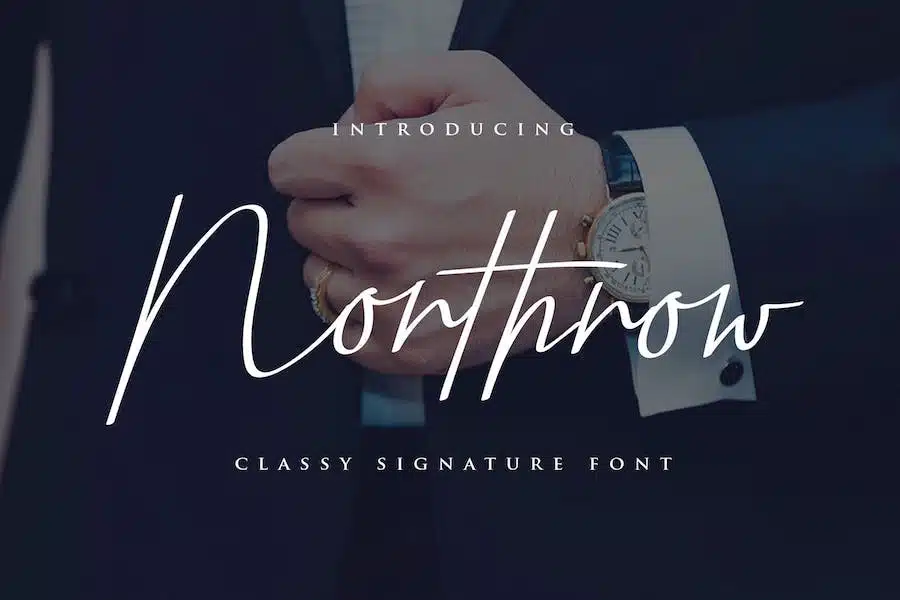 A classy signature font