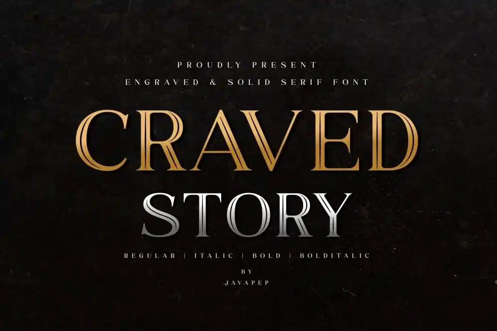 Craved Story – Engraved & Solid Serif
