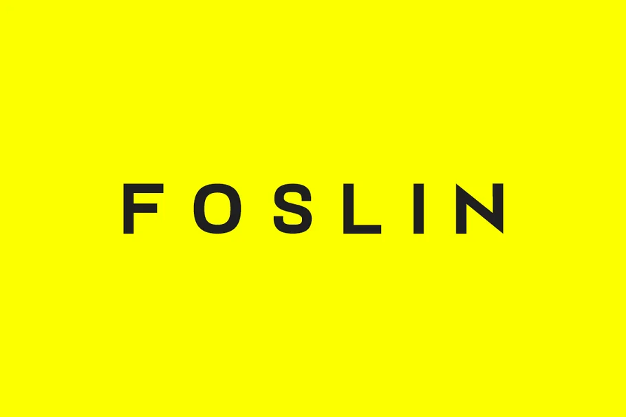 FOSLIN - Minimal Sans-Serif Typeface