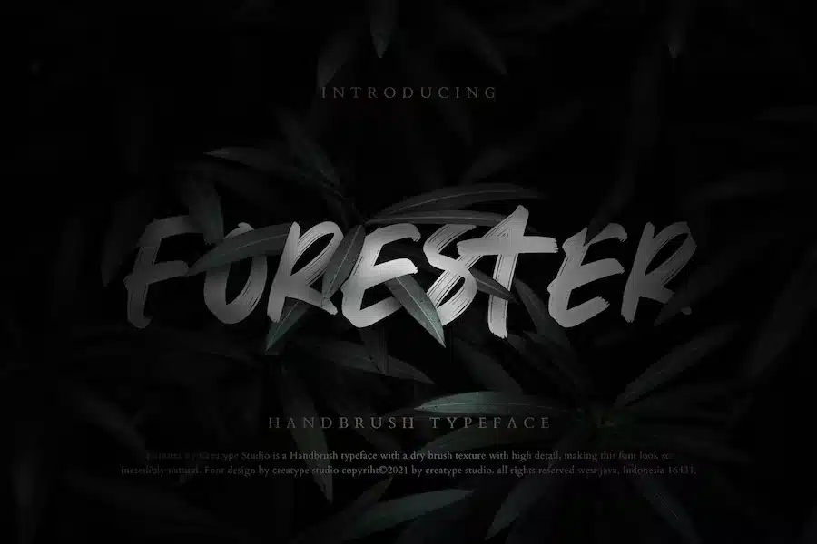 Forester Handbrush Business Font