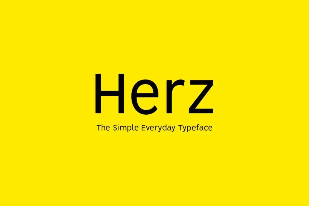 HERZ - Simple Sans Serif Typeface