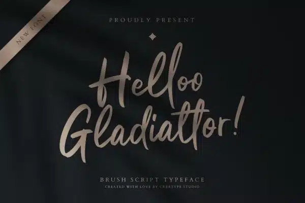 Helloo Gladiattor Brush Script