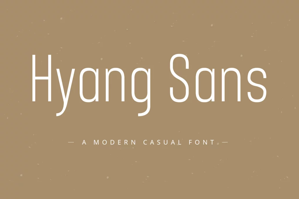 Hyang Modern Sans Serif Font