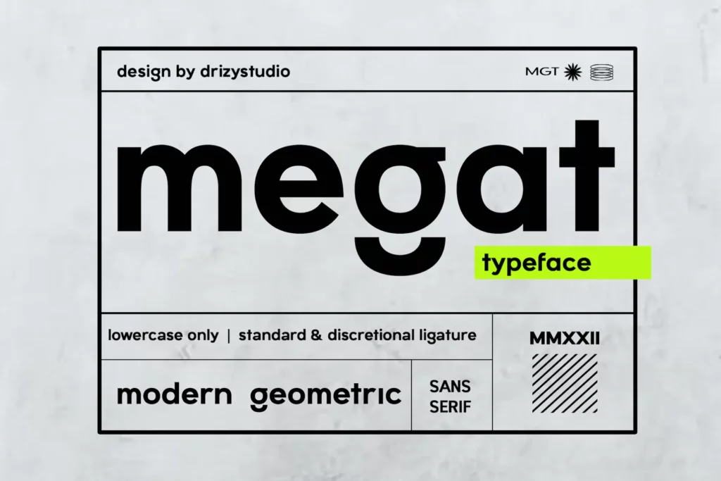 Megat - Modern Geometric Font
