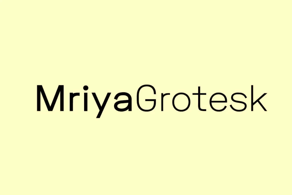 Mriya Grotesk - Premium Sans-Serif Typeface