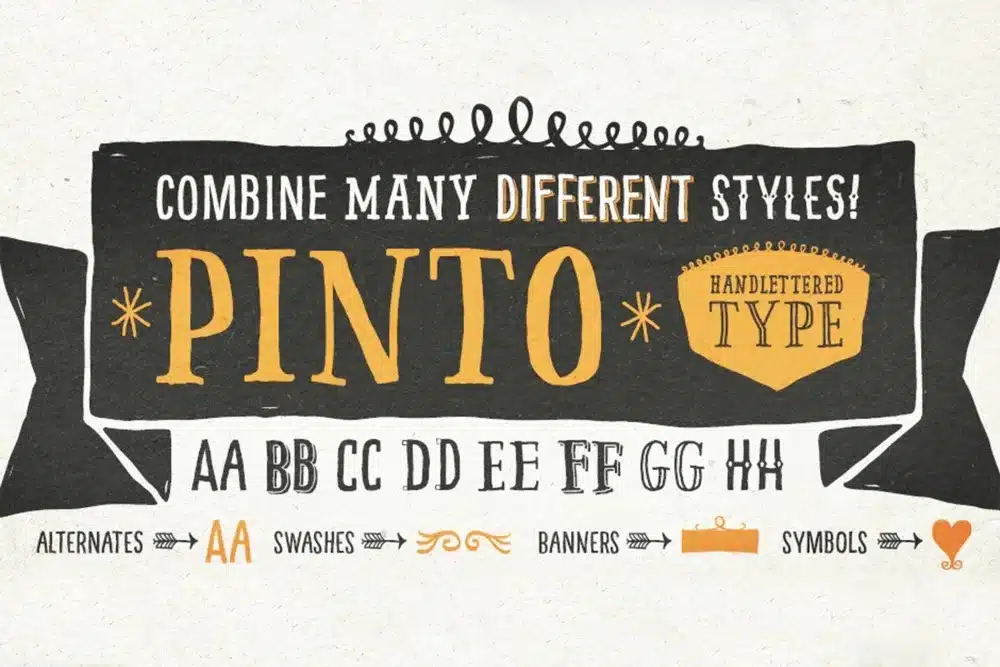 Pinto – A Hand Drawn Font Family