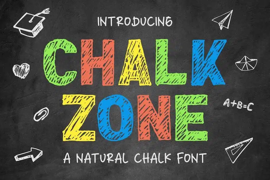 A natural chalk font