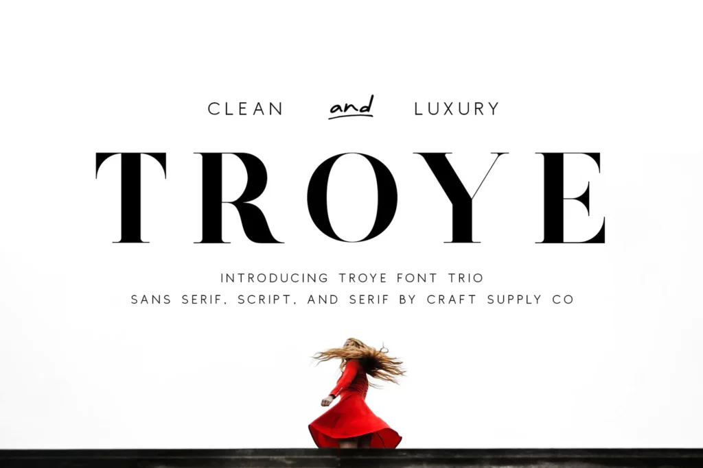 Troye Font Trio - Clean & Luxury