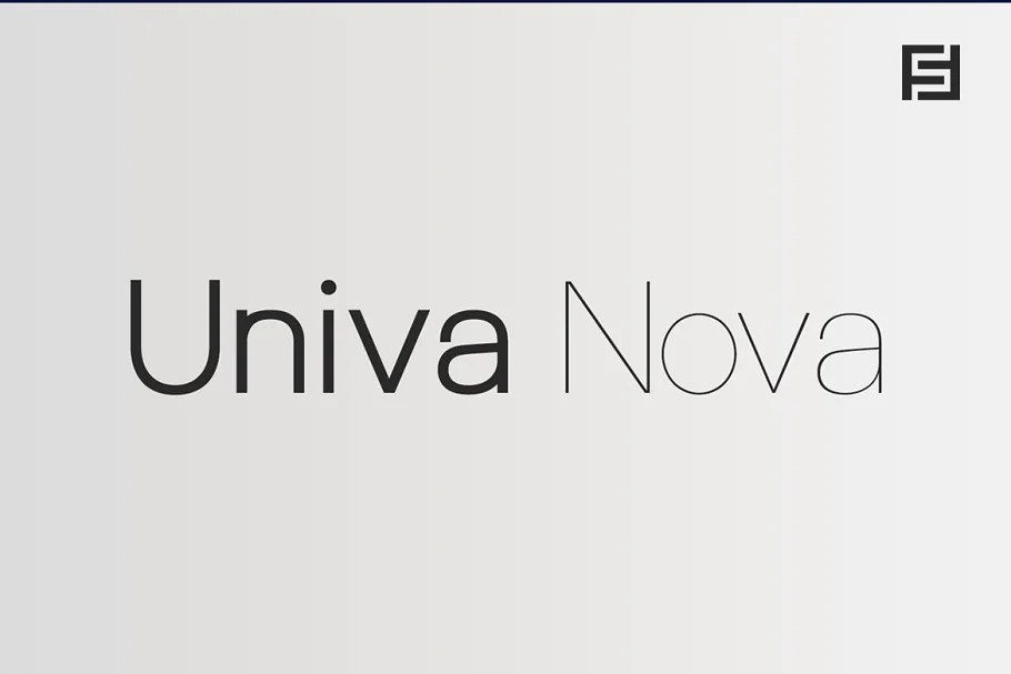 Univa Nova - Minimalist Typeface