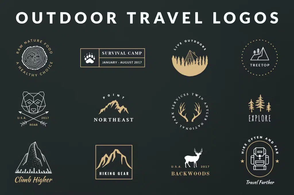 Vintage Outdoor Travel Logos