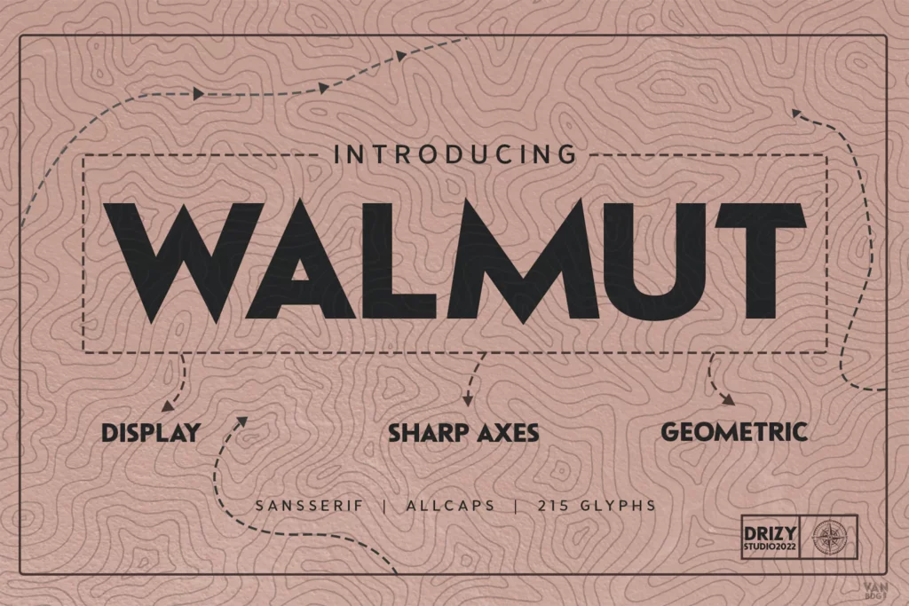 Walmut - Geometric Font