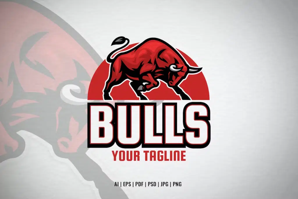 bull logo template in bold sport style