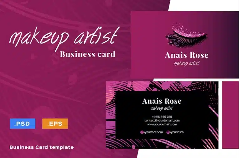 Luxury Makeup Artist Business Card