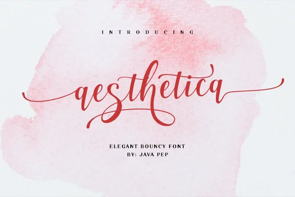 Aesthetica – Elegant Bouncy Font