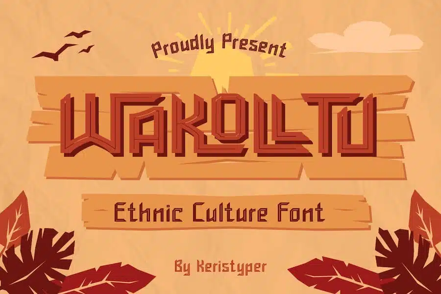 An ethnic and cultural font