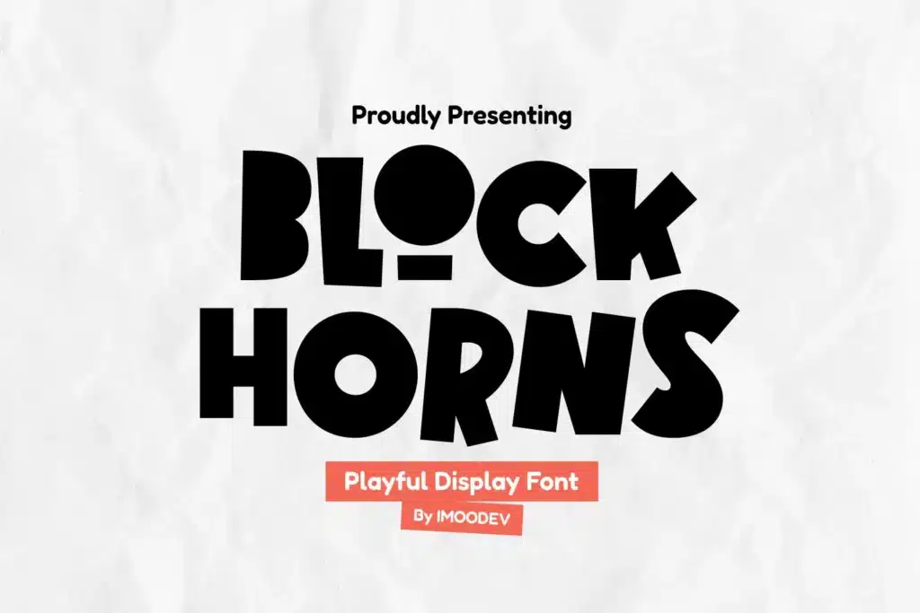 Block Horns - Creative Fonts