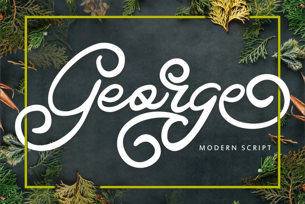 George | Modern Swirl Font
