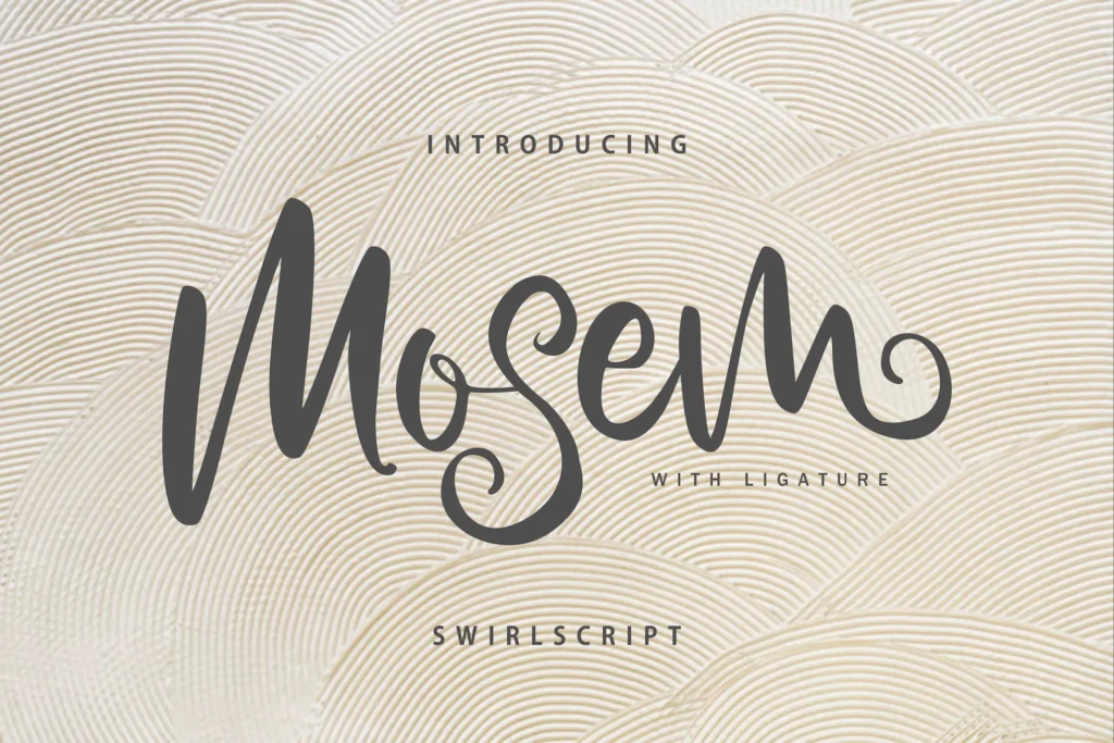 Mosem | Swirl Script Font