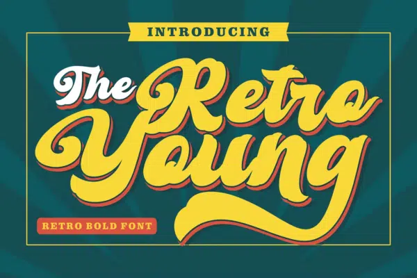 Retro Young - Vintage Bold Font | image credit: Envato Elements