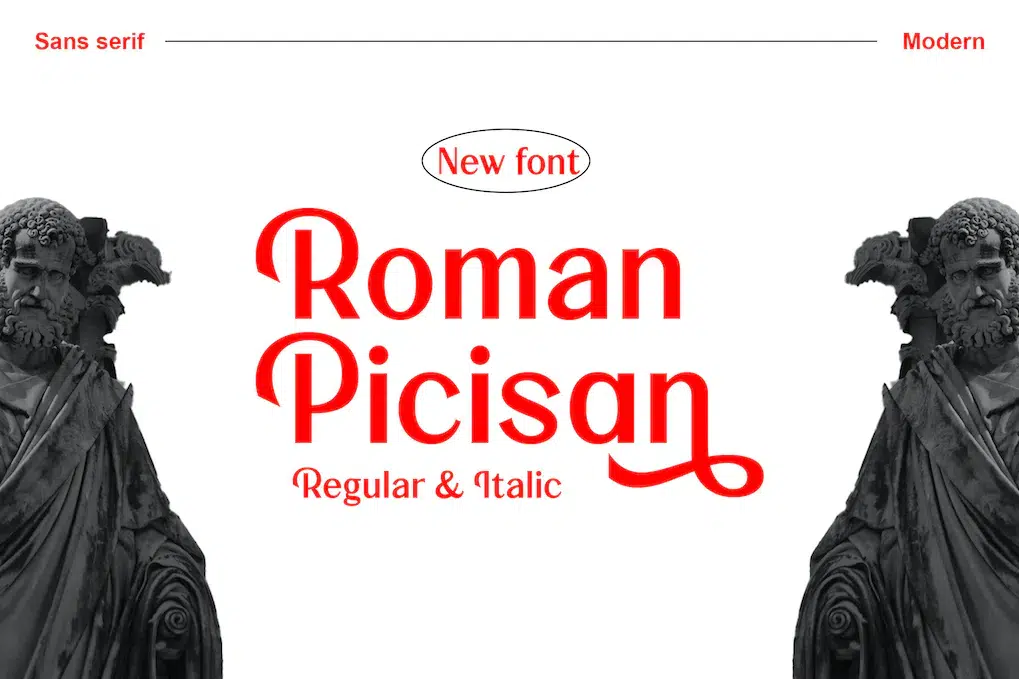 A regular and Italic Roman font