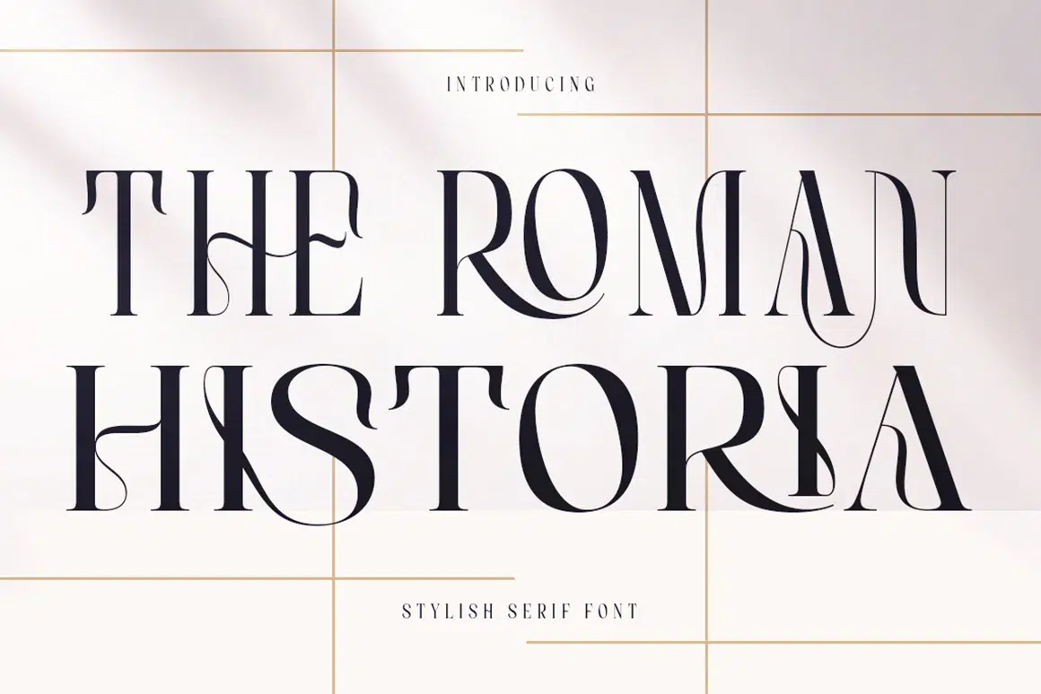 A stylish serif Roman font