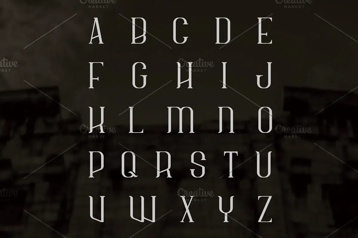 A modern Roman font