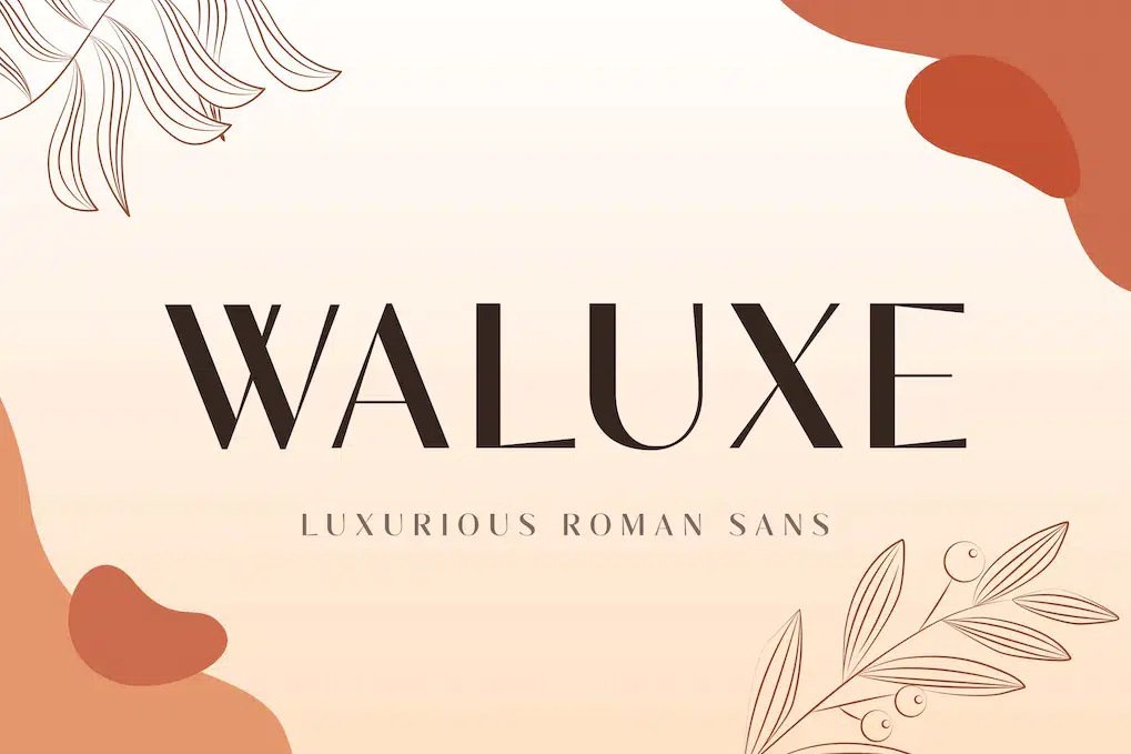 A luxurious sans Roman font