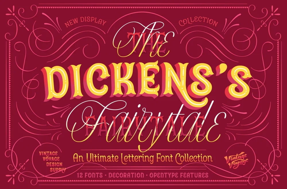 The Dickens’s Fairytale • A Fancy Lettering Font Collection