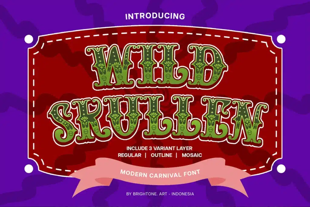 Wild Skullen - Carnaval Creative Font
