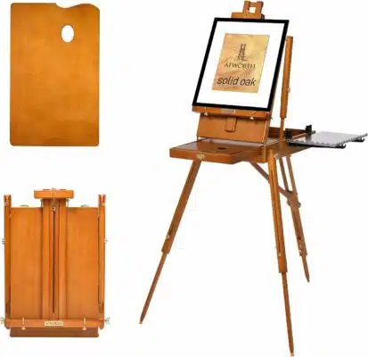 Mini Portable Easel Wooden Tilting Tabletop Drawing Board Palette