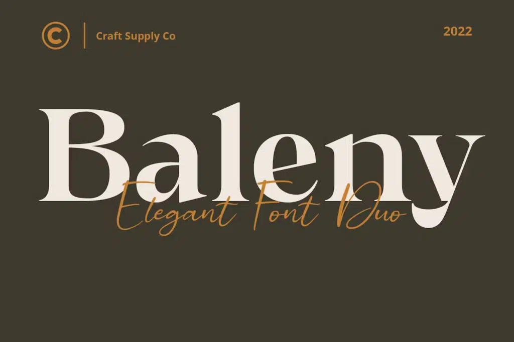 Baleny Elegant Font Duo