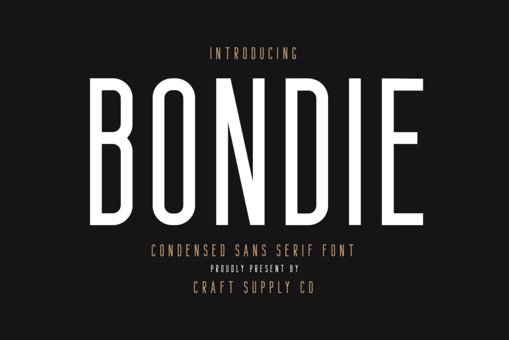 Bondie - Condensed Sans Serif Font