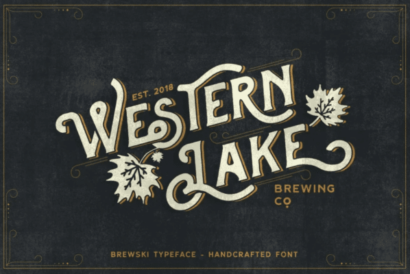 Western Lake – Brewsky Typeface 