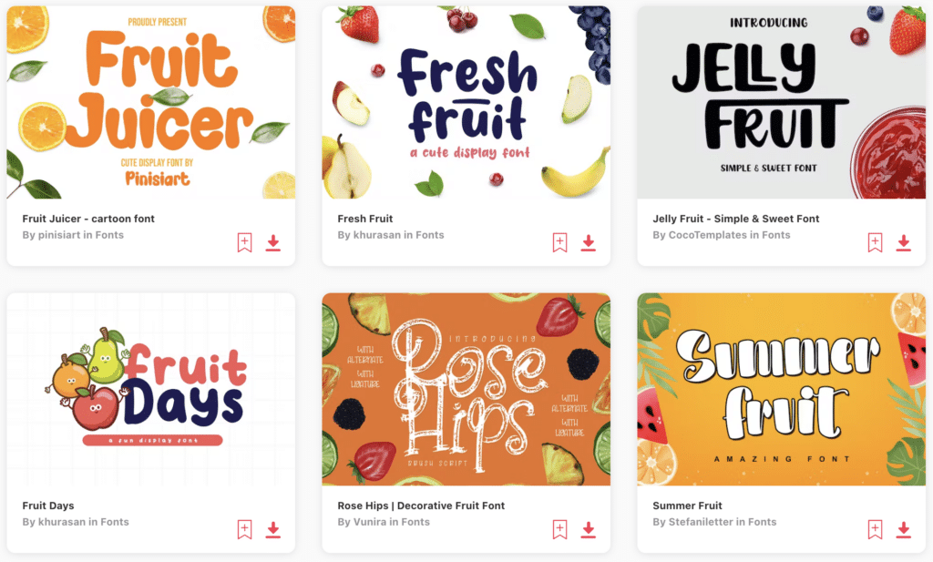 Best Fruit Fonts