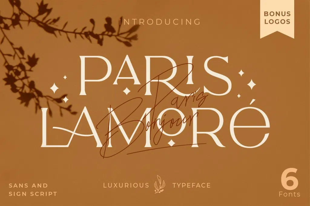 The Paris Lamore Duo Typeface