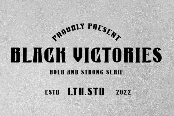 A vintage looking font - Black Victories