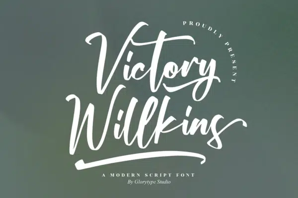 Get a neat look with victory willkins font
