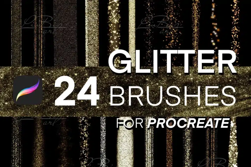 24 Procreate Glitter Brushes Set