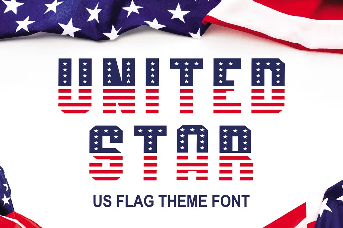 American Font - United states flag display font