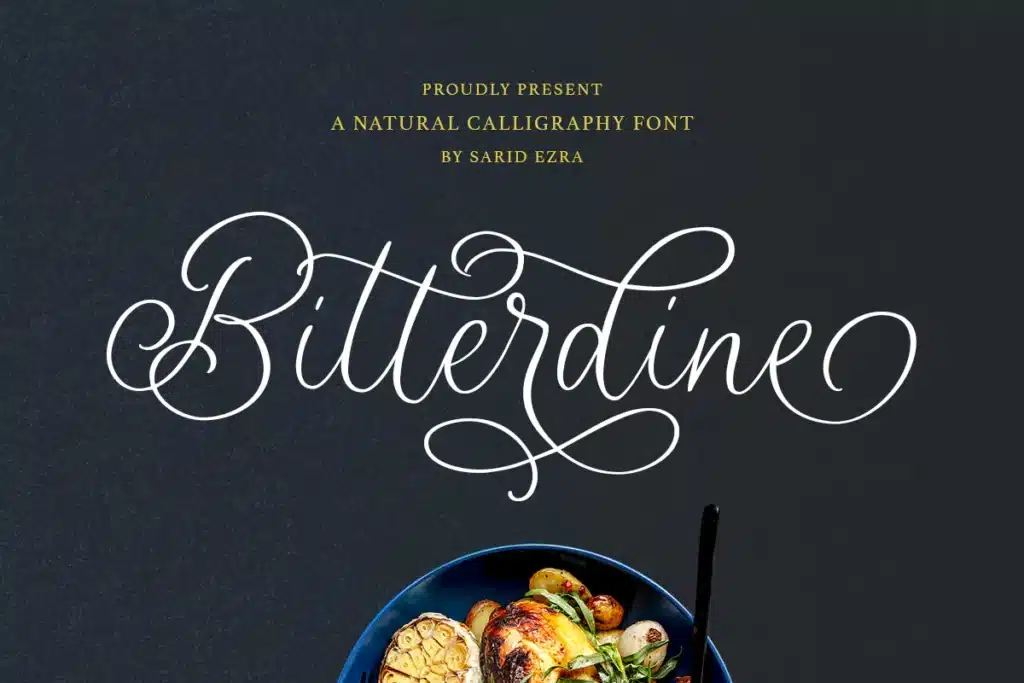 Bitterdine - Natural Calligraphy Script