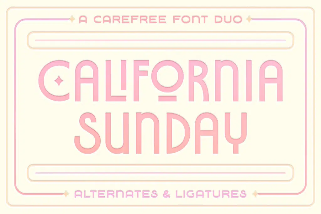 California Sunday Font Duo