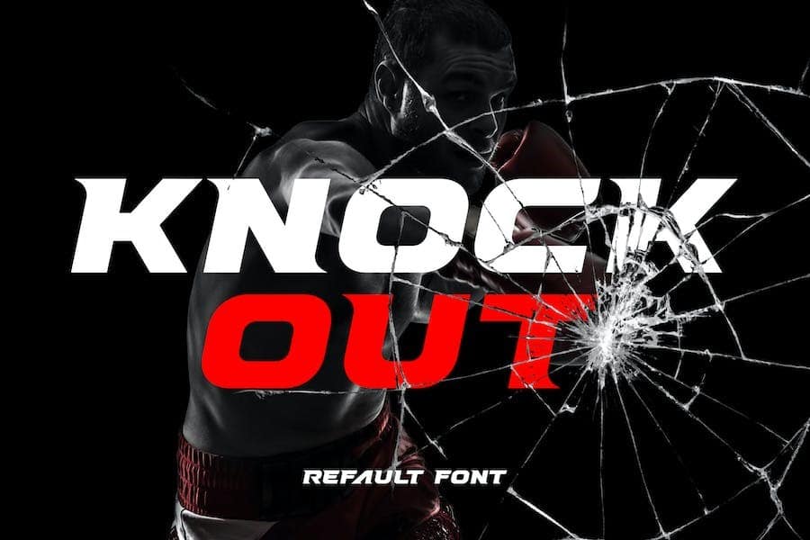 A knock out style font for your projects